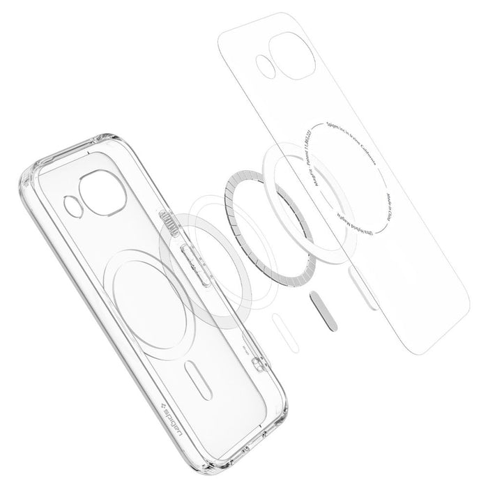 Spigen Ultra Hybrid Mag MagSafe калъф за Google Pixel 10A - прозрачен и бял