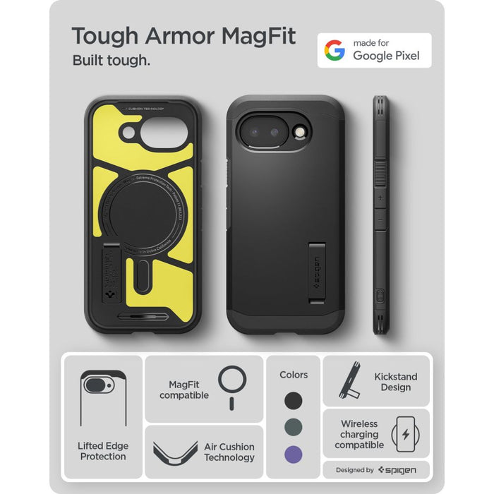 Калъф Spigen Tough Armor Mag MagSafe за Google Pixel 10A - черен