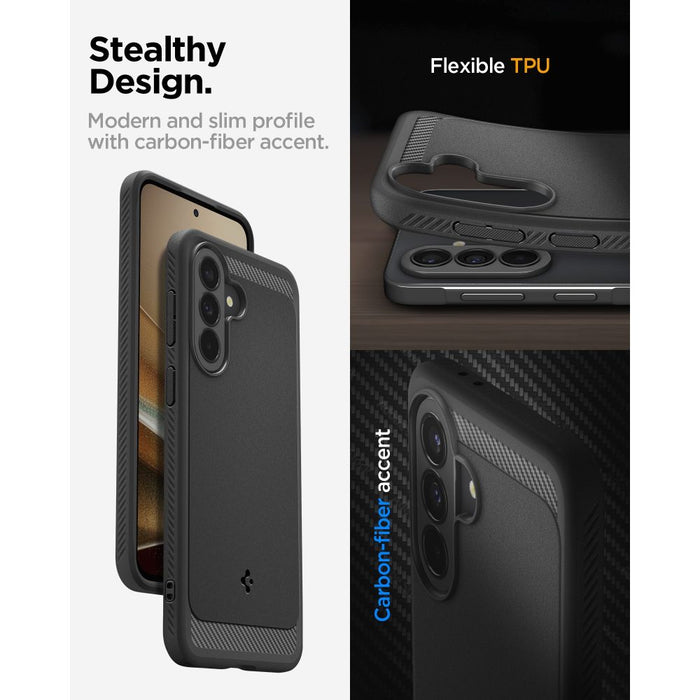 Калъф Spigen Rugged Armor за Samsung Galaxy A37 5G - черен