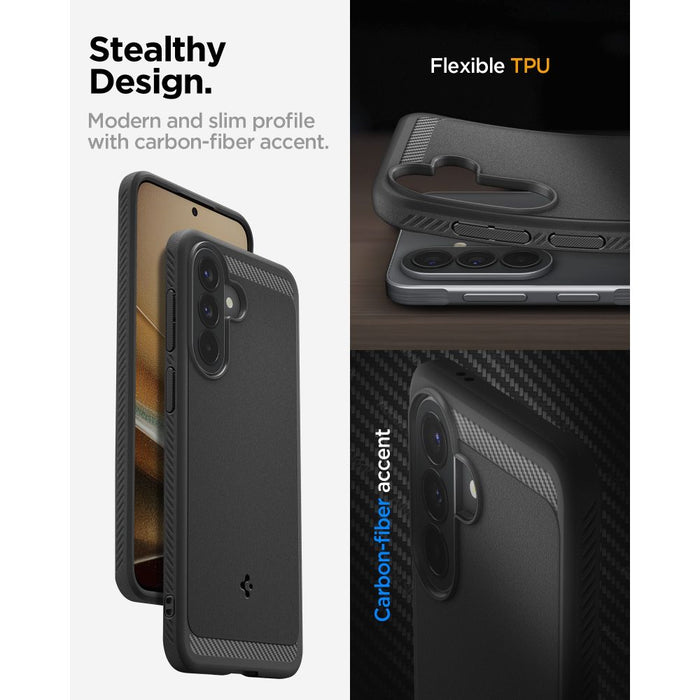 Калъф Spigen Rugged Armor за Samsung Galaxy A57 5G - черен