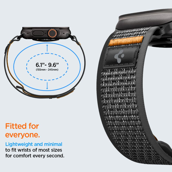 Каишка Spigen Athlex Air 2 за Apple Watch (44 / 45 / 46 / 49 мм) - Черна и оранжева