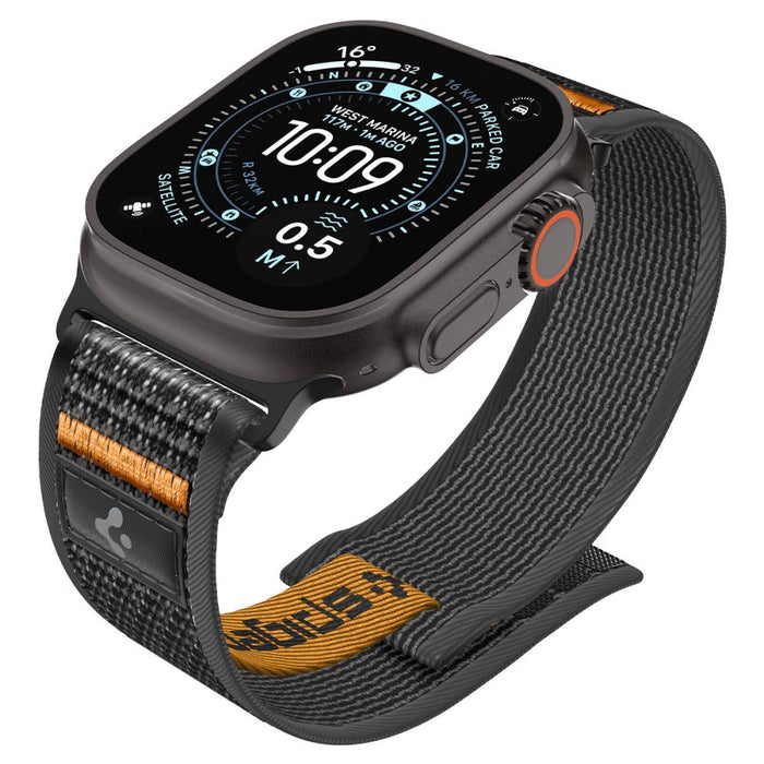 Каишка Spigen Athlex Air 2 за Apple Watch (44 / 45 / 46 / 49 мм) - Черна и оранжева