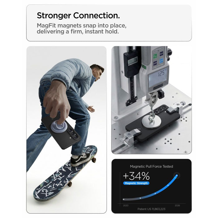 Калъф Spigen AirSkin Aramid Mag MagSafe за Samsung Galaxy S26 - черен