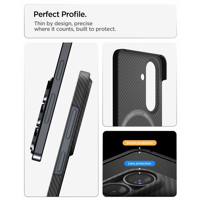 Калъф Spigen AirSkin Aramid Mag MagSafe за Samsung Galaxy S26 - черен