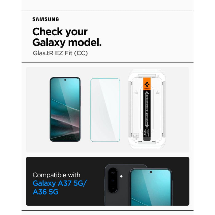 Закалено стъклено фолио Spigen Glas.tR EZ Fit за Samsung Galaxy A36 / A37 5G