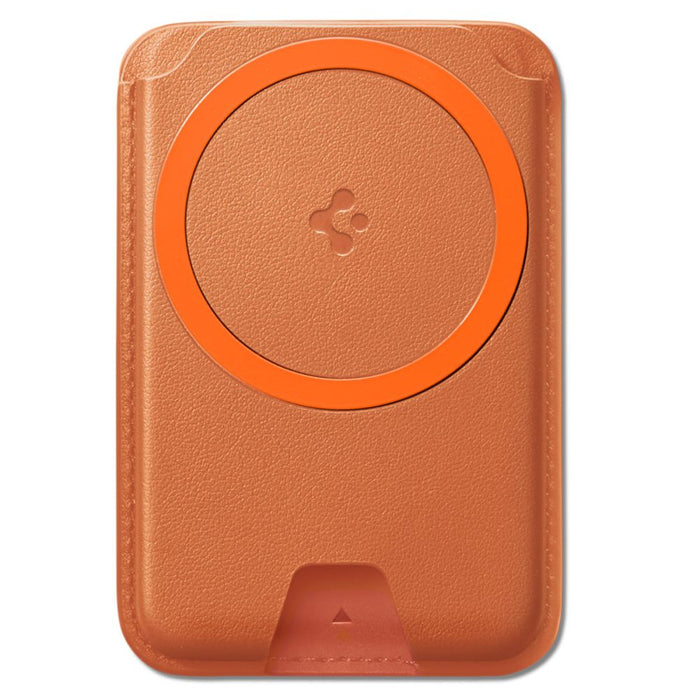 Магнитен портфейл за телефон Spigen Valentinus MagFit+ MagSafe - оранжев