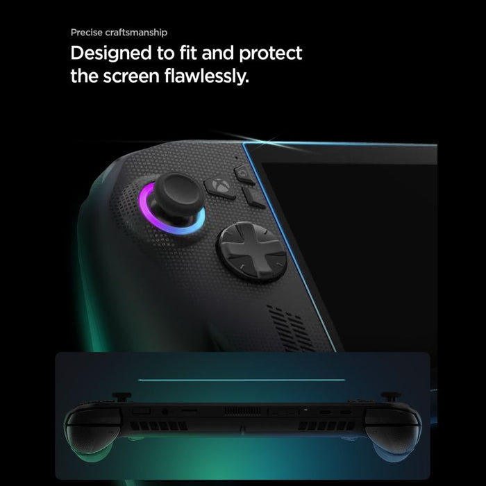 Spigen Glas.tR тънко закалено стъкло, комплект от 2 броя за ROG Xbox Ally X (2024/2025) / ROG Xbox Ally (2025) / ROG Ally (2023) / MSI Claw 7 AI+