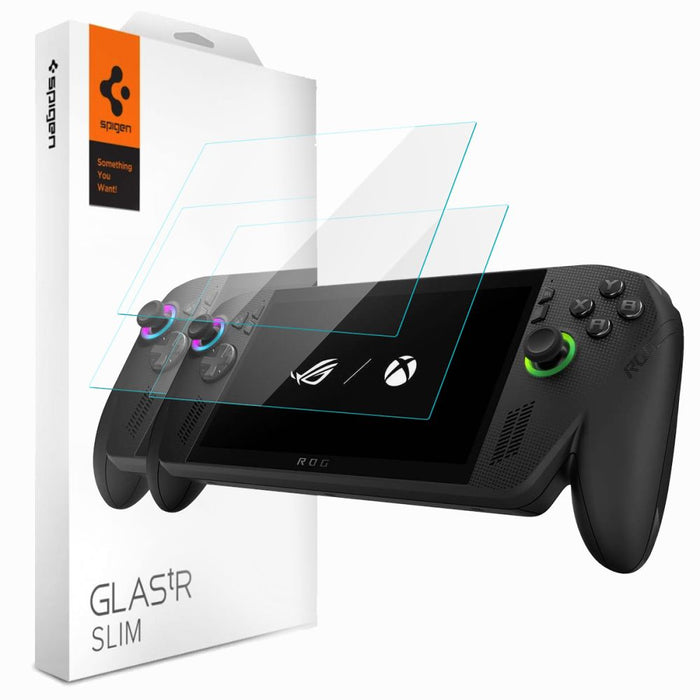 Spigen Glas.tR тънко закалено стъкло, комплект от 2 броя за ROG Xbox Ally X (2024/2025) / ROG Xbox Ally (2025) / ROG Ally (2023) / MSI Claw 7 AI+