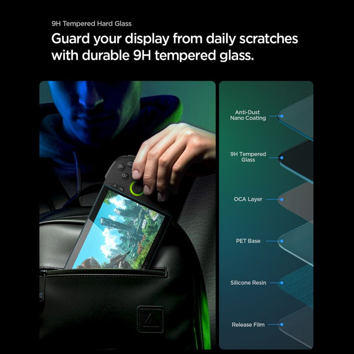 Spigen Glas.tR тънко закалено стъкло, комплект от 2 броя за ROG Xbox Ally X (2024/2025) / ROG Xbox Ally (2025) / ROG Ally (2023) / MSI Claw 7 AI+
