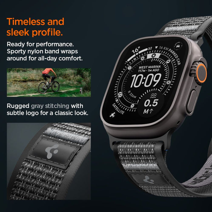 Каишка Spigen Athlex Air 2 за Apple Watch 44/45/46/49 мм - черна и сива