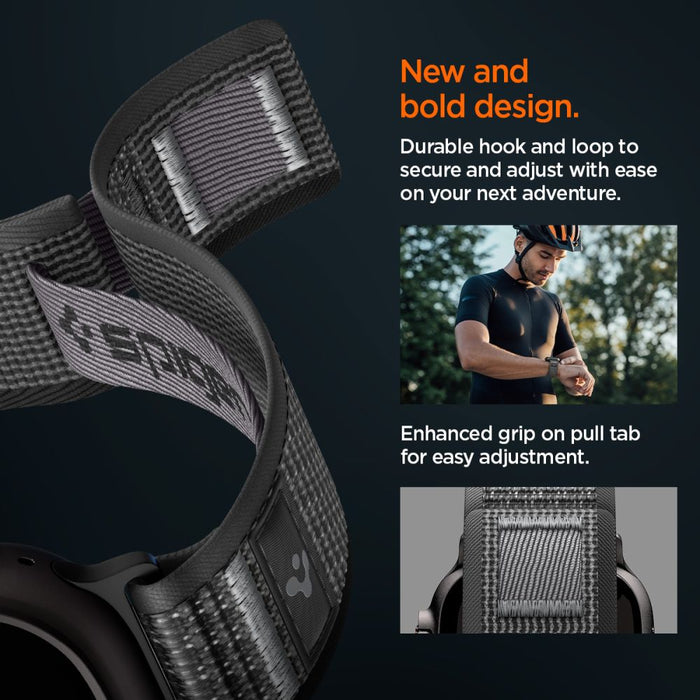 Каишка Spigen Athlex Air 2 за Apple Watch 44/45/46/49 мм - черна и сива