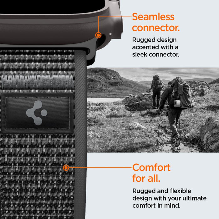 Каишка Spigen Athlex Air 2 за Apple Watch 44/45/46/49 мм - черна и сива