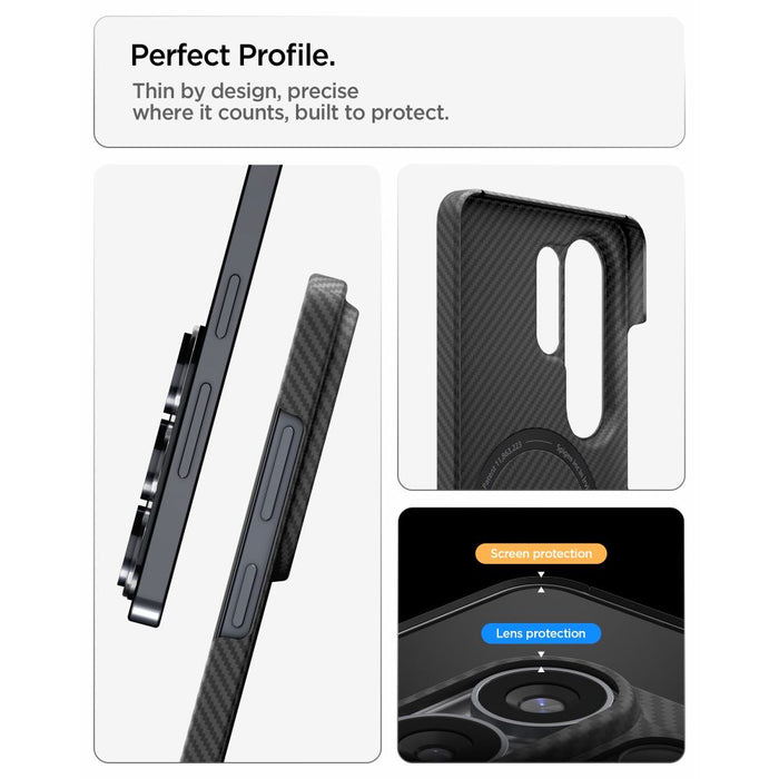 Калъф Spigen AirSkin Aramid Mag MagSafe за Samsung Galaxy S26 Ultra - черен