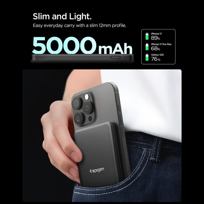 Външна батерия Spigen Essential EA2205MQ 5000MAH 22.5W QI2 - Черна