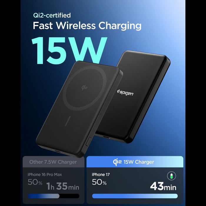 Външна батерия Spigen Essential EA2205MQ 5000MAH 22.5W QI2 - Черна