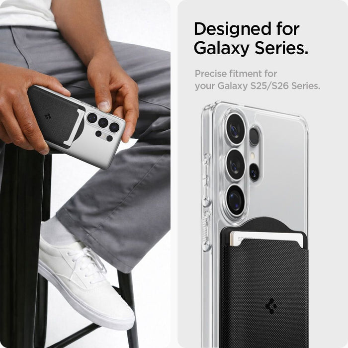 Магнитен портфейл за телефон Spigen Urban Fit MagSafe - черен