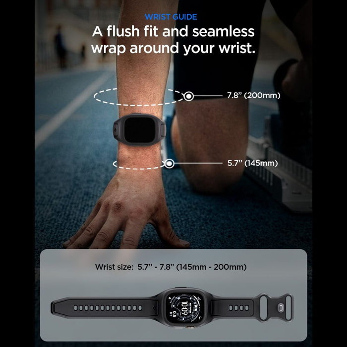 Каишка Spigen Liquid Air Pro за Apple Watch Ultra 49mm - Черна