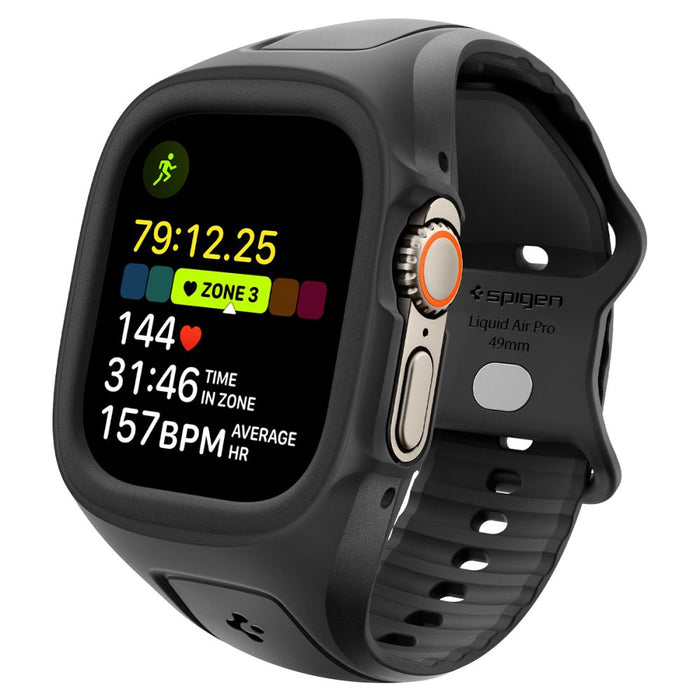 Каишка Spigen Liquid Air Pro за Apple Watch Ultra 49mm - Черна