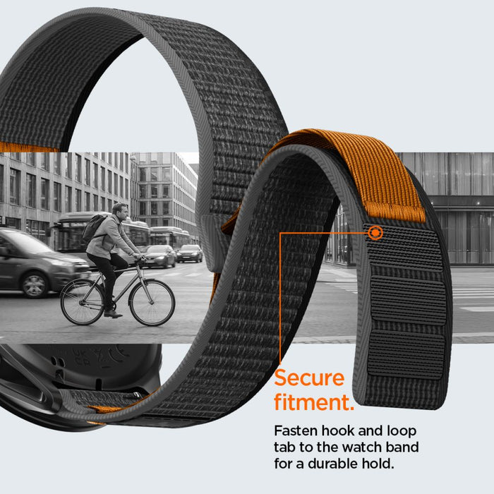 Каишка за Garmin с бързо освобождаване Spigen Athlex Airna 22 мм - черно-оранжева