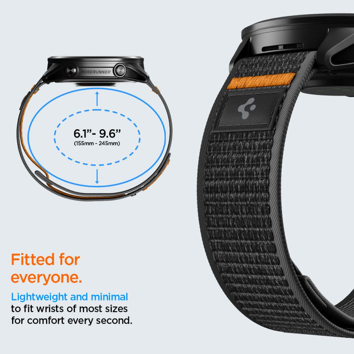 Каишка за Garmin с бързо освобождаване Spigen Athlex Airna 22 мм - черно-оранжева