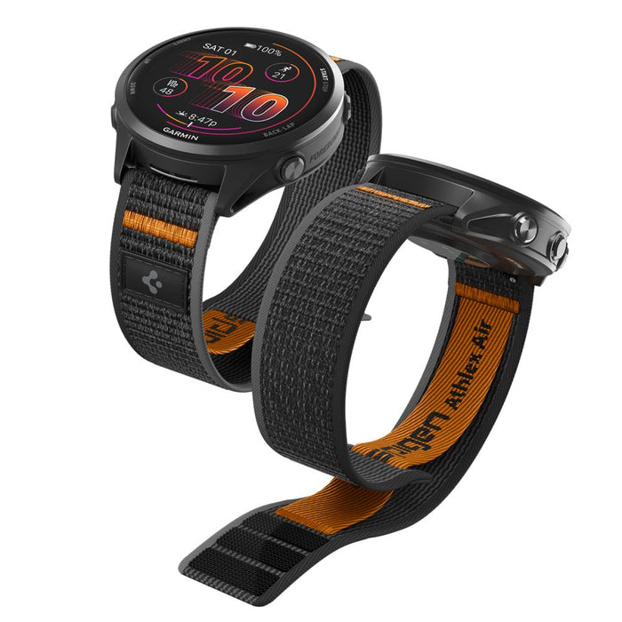 Каишка за Garmin с бързо освобождаване Spigen Athlex Airna 22 мм - черно-оранжева