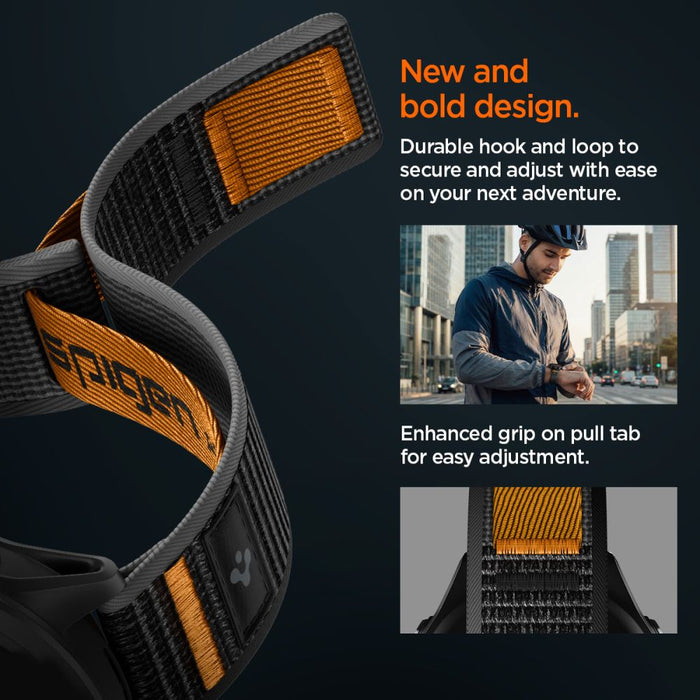 Каишка за Garmin с бързо освобождаване Spigen Athlex Airna 22 мм - черно-оранжева