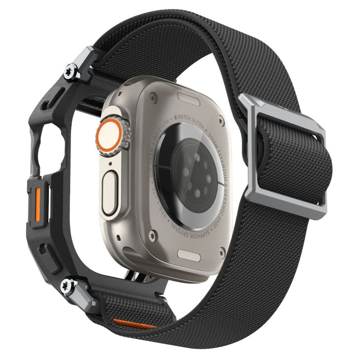 Spigen Lite Fit Pro Strap + протектор за екран от закалено стъкло за Apple Watch Ultra 49mm - черен