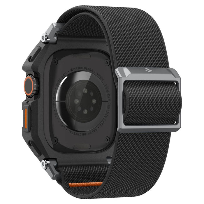Spigen Lite Fit Pro Strap + протектор за екран от закалено стъкло за Apple Watch Ultra 49mm - черен