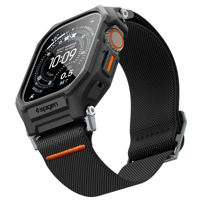 Spigen Lite Fit Pro Strap + протектор за екран от закалено стъкло за Apple Watch Ultra 49mm - черен