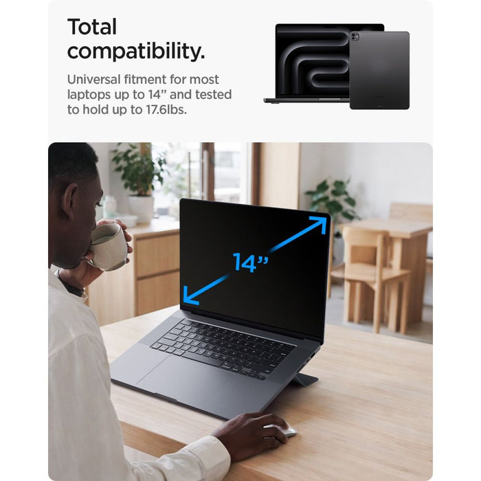 Стойка за лаптоп Spigen SlimFold LD201-S6 - сива
