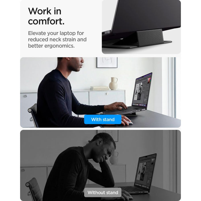 Стойка за лаптоп Spigen SlimFold LD201-S8 - сива