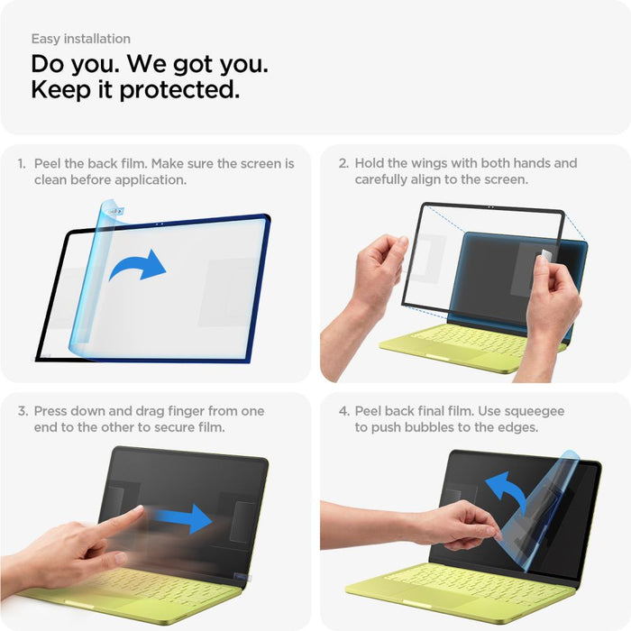 Закалено стъкло Spigen Glas.tR Slim FC за MacBook Neo 13" 2026 - черно