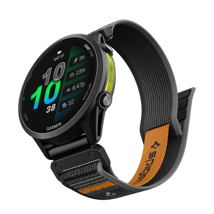Каишка Spigen Athlex Air за Garmin QuickFit 22 мм - черна и оранжева