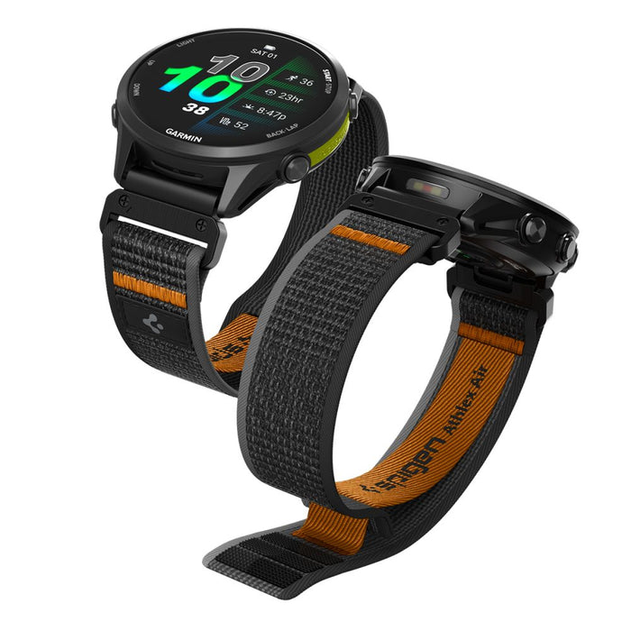 Каишка Spigen Athlex Air за Garmin QuickFit 22 мм - черна и оранжева