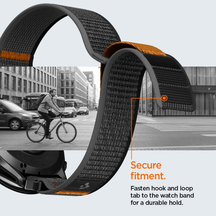 Каишка Spigen Athlex Air за Garmin QuickFit 22 мм - черна и оранжева