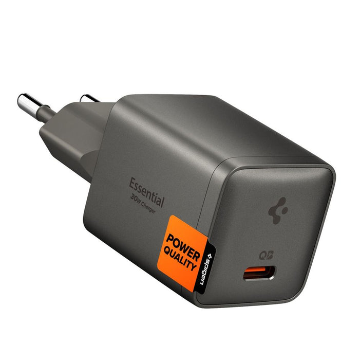 Зарядно за стена Spigen Essential EE301EU с 1 порт 30W - тъмносиво