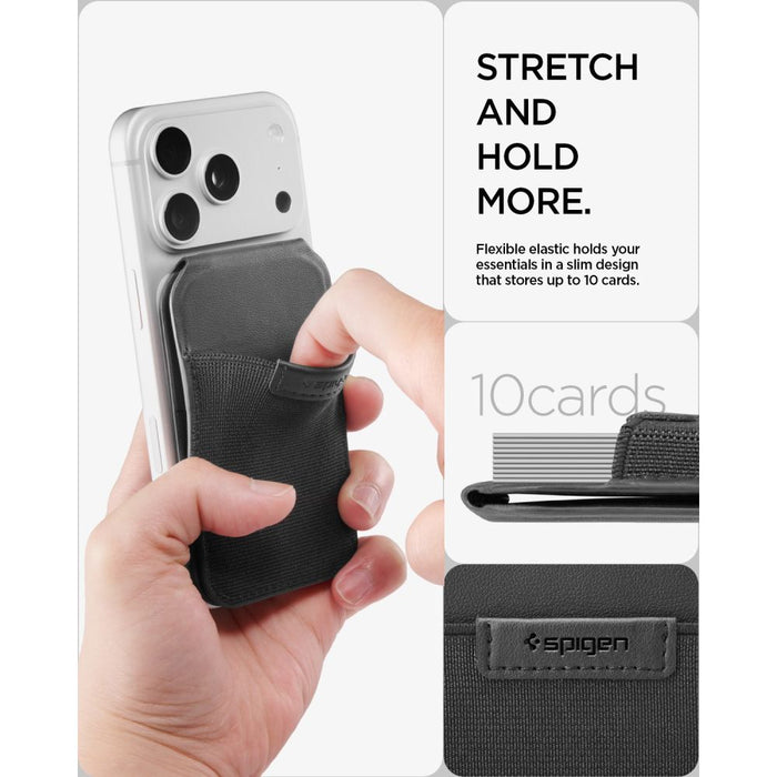 Портфейл за телефон Spigen Slim Fold S314-4 MagSafe - черен