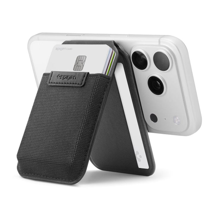 Портфейл за телефон Spigen Slim Fold S314-4 MagSafe - черен