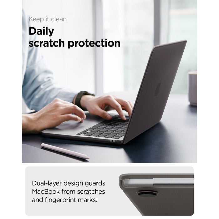 Калъф Spigen AirSkin за MacBook Air 13" 2023/2024/2025/2026 - полупрозрачен