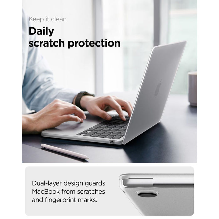 Калъф Spigen AirSkin за MacBook Air 13" 2023/2024/2025/2026 - прозрачен