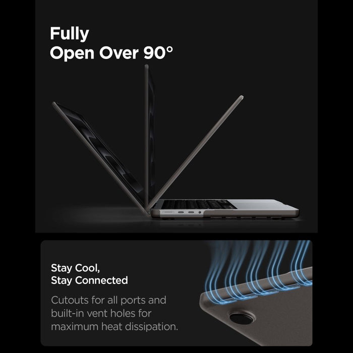 Калъф Spigen AirSkin за MacBook Pro 16" 2021 / 2023 / 2024 / 2025 / 2026 - полупрозрачен
