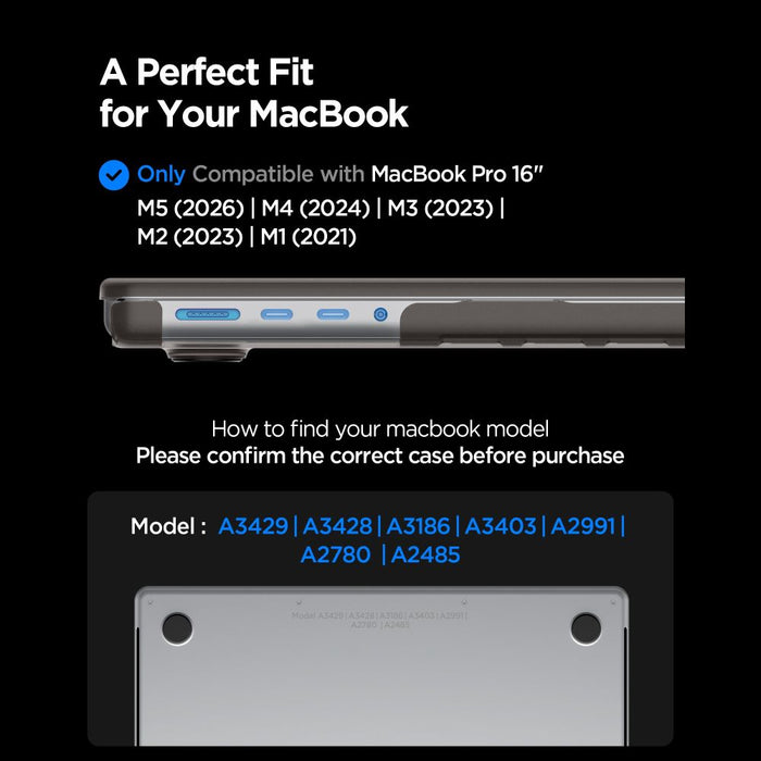 Калъф Spigen AirSkin за MacBook Pro 16" 2021 / 2023 / 2024 / 2025 / 2026 - полупрозрачен