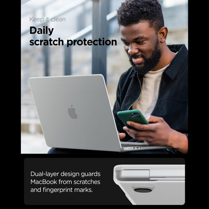 Калъф Spigen AirSkin за MacBook Pro 16" 2021 / 2023 / 2024 / 2025 / 2026 - прозрачен мат