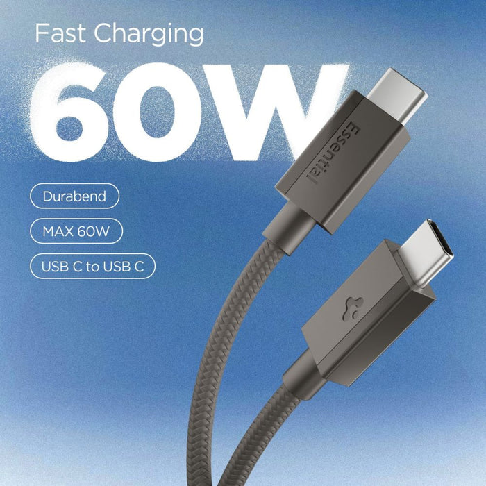 Spigen Essential EB6015CC USB-C кабел 60W 150 см - тъмносив