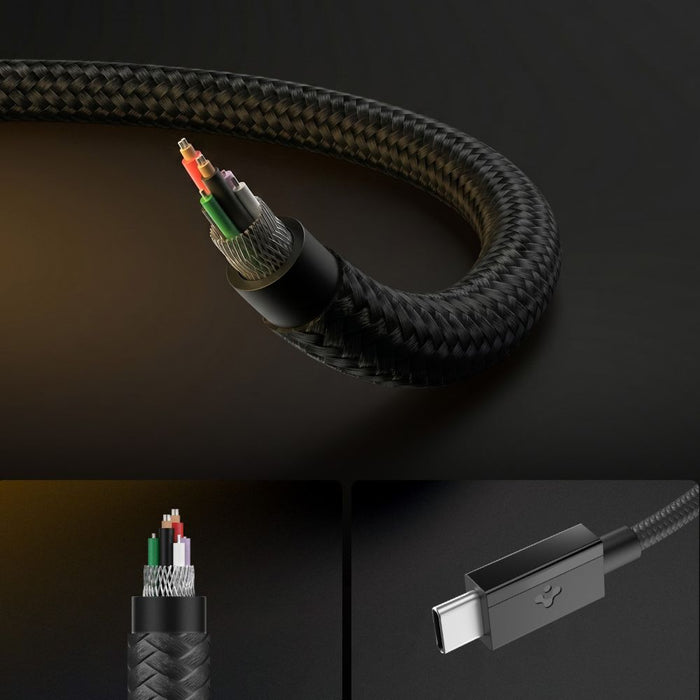 Spigen Essential EB6015CC USB-C кабел 60W 150 см - Черен