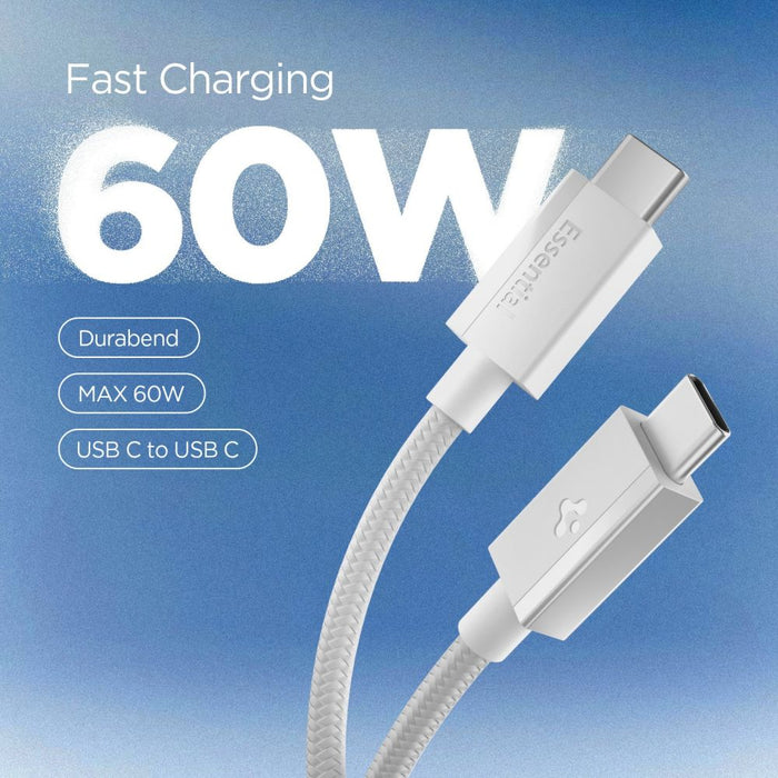 Spigen Essential EB6015CC USB-C кабел 60W 150 см - бял
