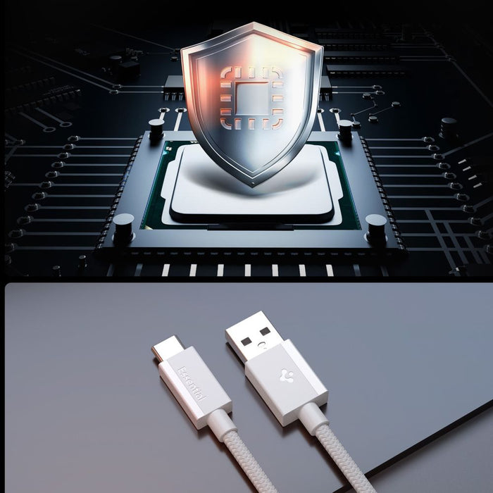 Spigen Essential EB6015AC USB-C кабел 60W 150 см - бял