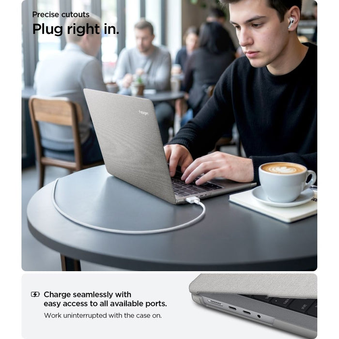 Калъф Spigen Urban Fit за MacBook Pro 14" 2021 / 2023 / 2024 / 2025 / 2026 - сив