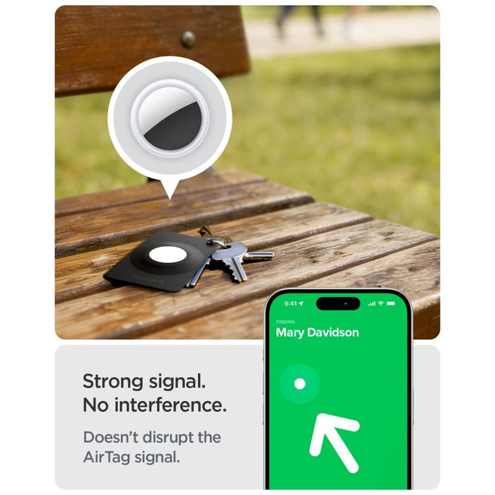 Spigen AirFit 2 калъф за Apple AirTag 1/2, 2 броя, черен