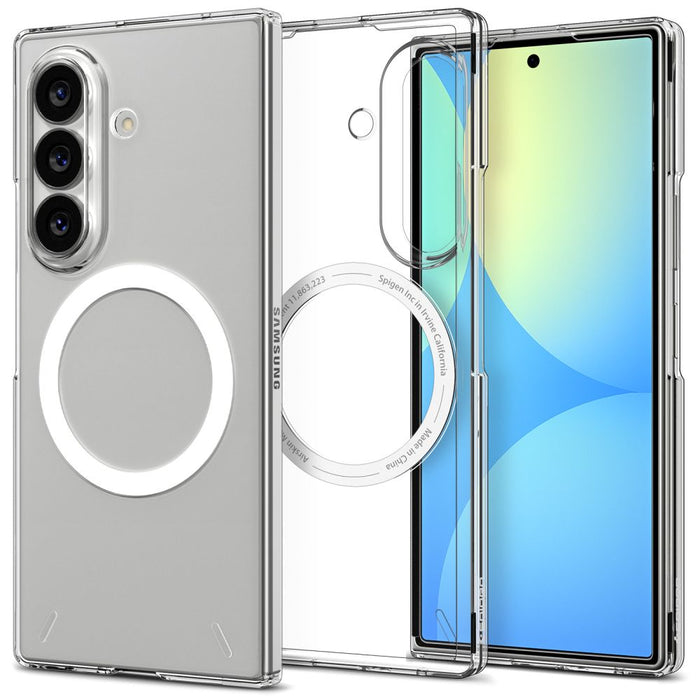Калъф Spigen AirSkin MagFit за Samsung Galaxy Z Fold 8 Ultra - прозрачен и бял